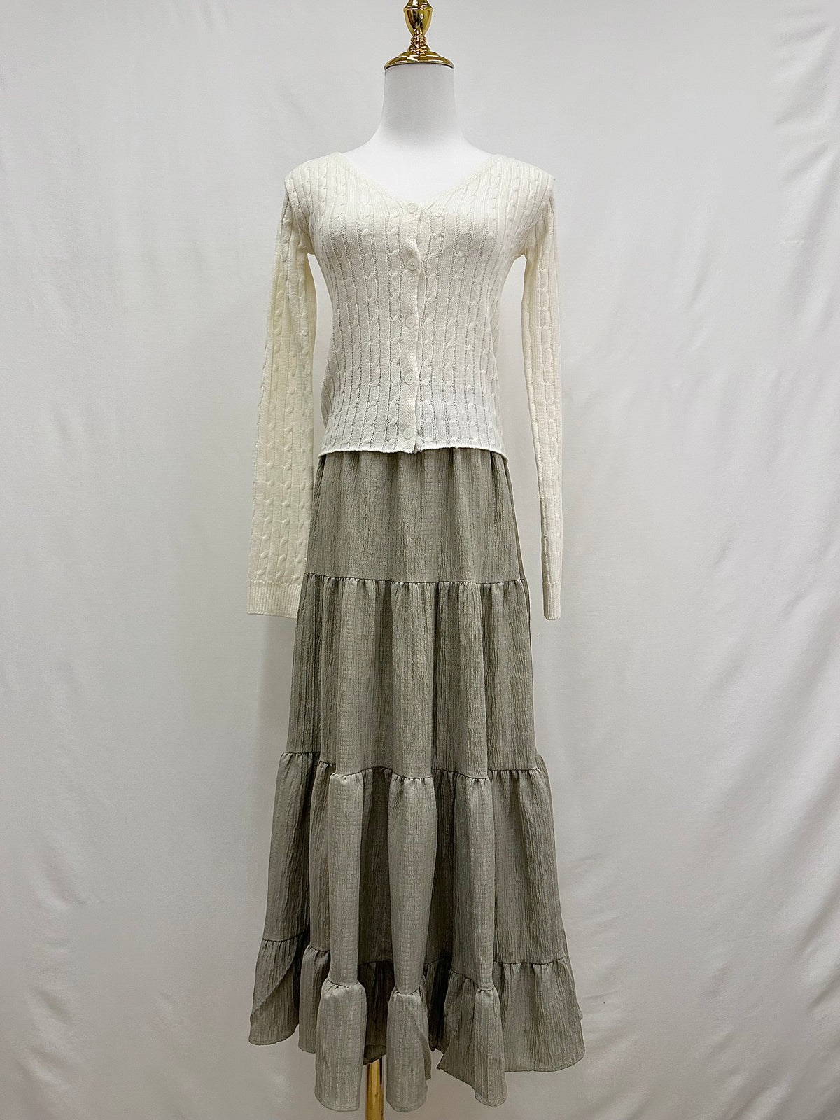 Casual and versatile cake maxi dress