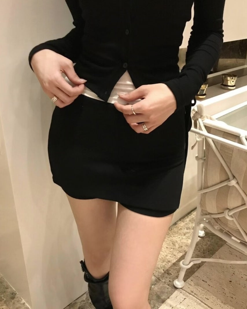 ［New-In］側綁帶緊身短裙｜著出蜜桃臀效果